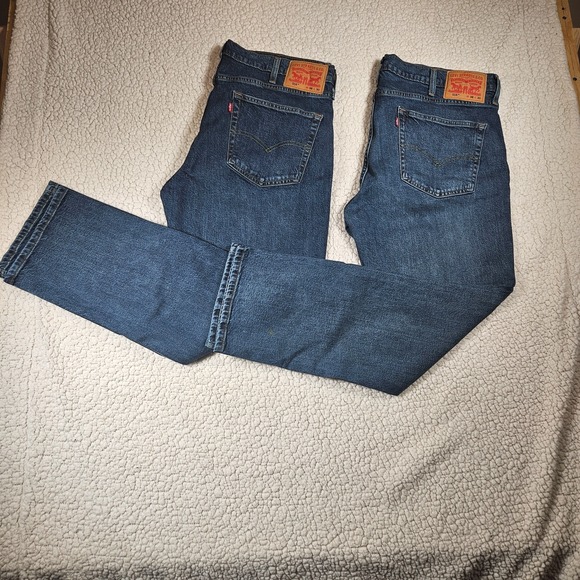Levi's Other - Mens Levis 514 Straight Fit Jeans Dark Wash Blue Denim 38x30 Lot of 2